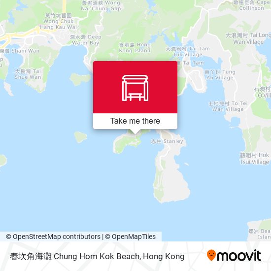 舂坎角海灘 Chung Hom Kok Beach map