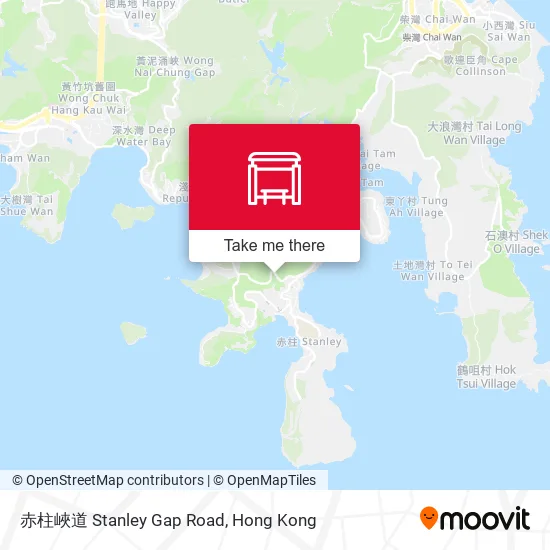 赤柱峽道 Stanley Gap Road map