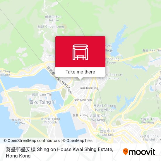 葵盛邨盛安樓 Shing on House Kwai Shing Estate map