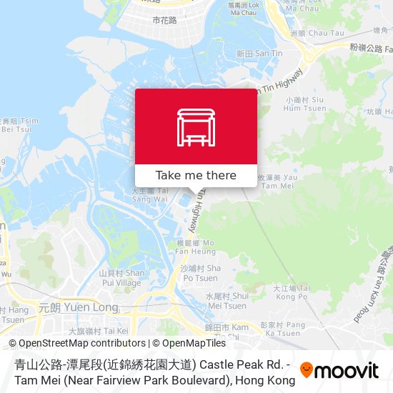 青山公路-潭尾段(近錦綉花園大道) Castle Peak Rd. - Tam Mei (Near Fairview Park Boulevard) map