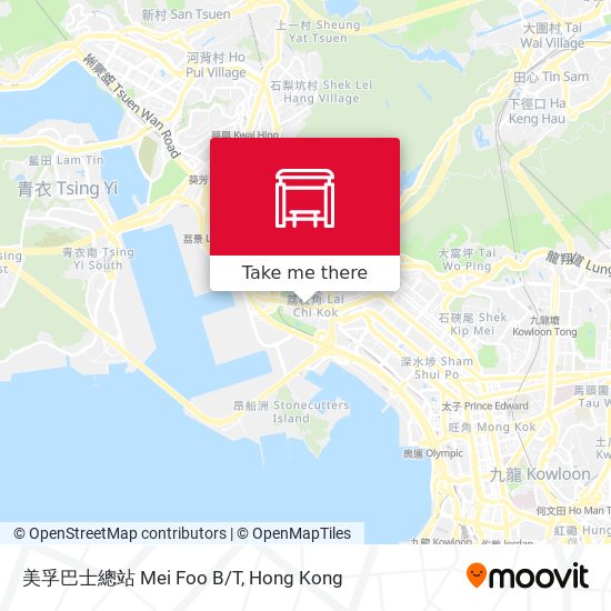 美孚巴士總站 Mei Foo B/T map