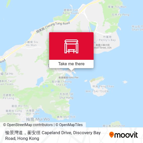 愉景灣道，蘅安徑 Capeland Drive, Discovery Bay Road地圖