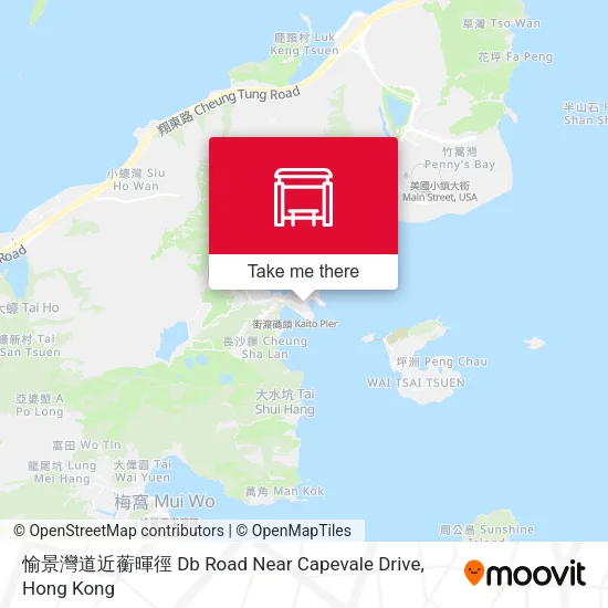 愉景灣道近蘅暉徑 Db Road Near Capevale Drive map