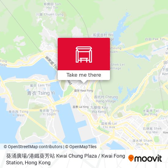 葵涌廣場 / 港鐵葵芳站 Kwai Chung Plaza / Kwai Fong Station map