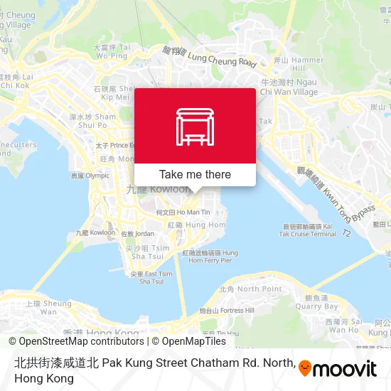 北拱街漆咸道北 Pak Kung Street Chatham Rd. North地圖