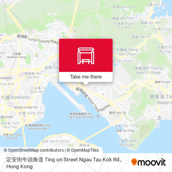 定安街牛頭角道 Ting on Street Ngau Tau Kok Rd.地圖