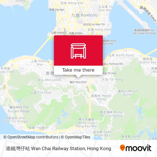 港鐵灣仔站 Wan Chai Railway Station map