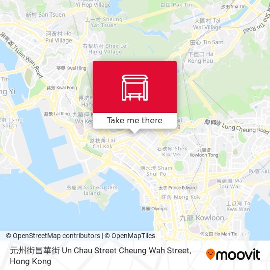 元州街昌華街 Un Chau Street Cheung Wah Street map