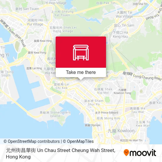 元州街昌華街 Un Chau Street Cheung Wah Street地圖