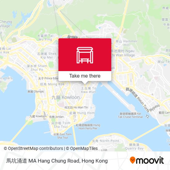 馬坑涌道 MA Hang Chung Road map