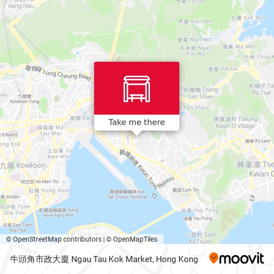 牛頭角市政大廈 Ngau Tau Kok Market map