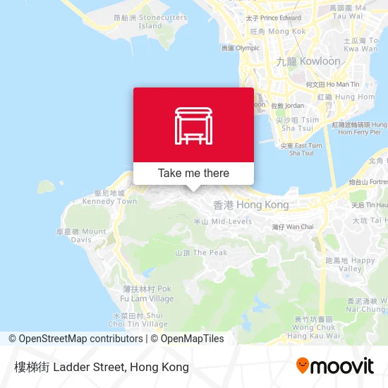 樓梯街 Ladder Street地圖