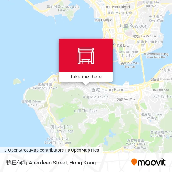 鴨巴甸街 Aberdeen Street map