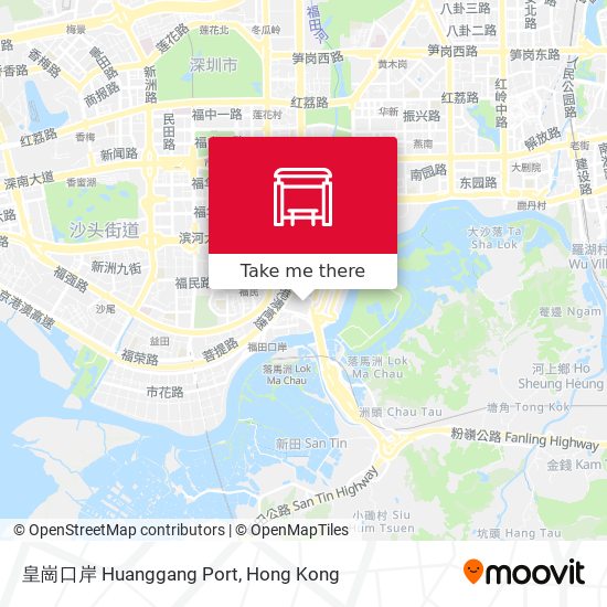皇崗口岸 Huanggang Port map