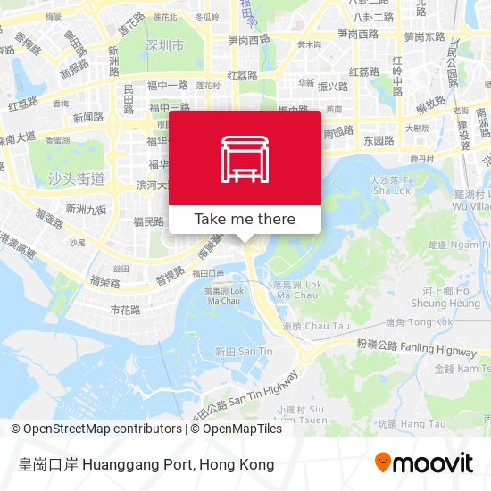 皇崗口岸 Huanggang Port map