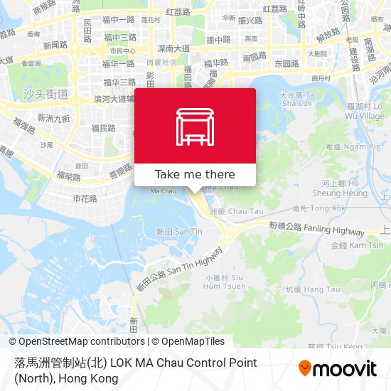落馬洲管制站(北) LOK MA Chau Control Point (North) map