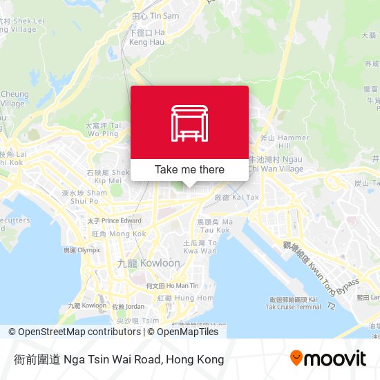 衙前圍道 Nga Tsin Wai Road map