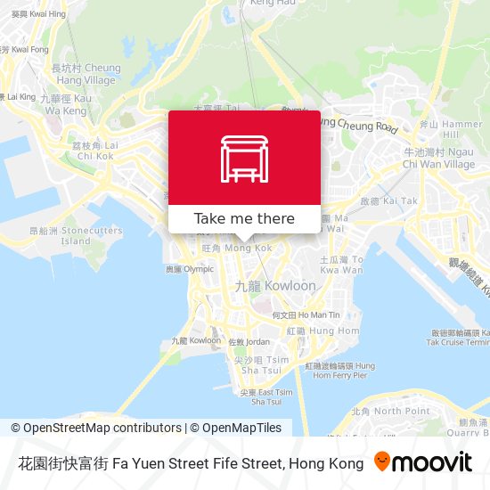 花園街快富街 Fa Yuen Street Fife Street map