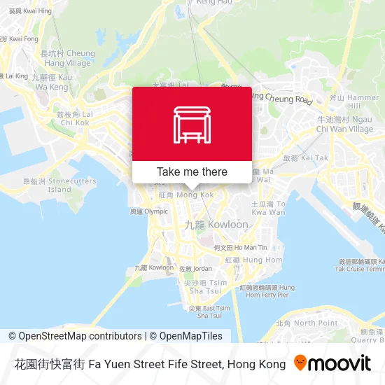 花園街快富街 Fa Yuen Street Fife Street地圖