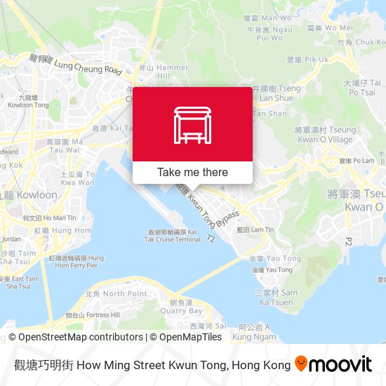 觀塘巧明街 How Ming Street Kwun Tong map