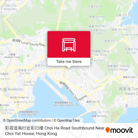 彩霞道南行近彩日樓 Choi Ha Road Southbound Near Choi Yat House map