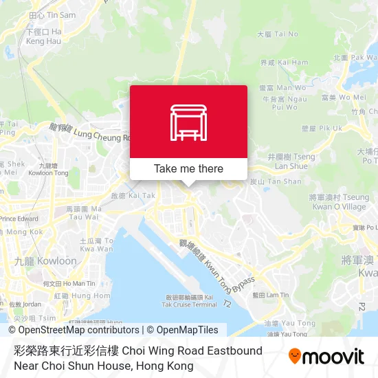 彩榮路東行近彩信樓 Choi Wing Road Eastbound Near Choi Shun House map