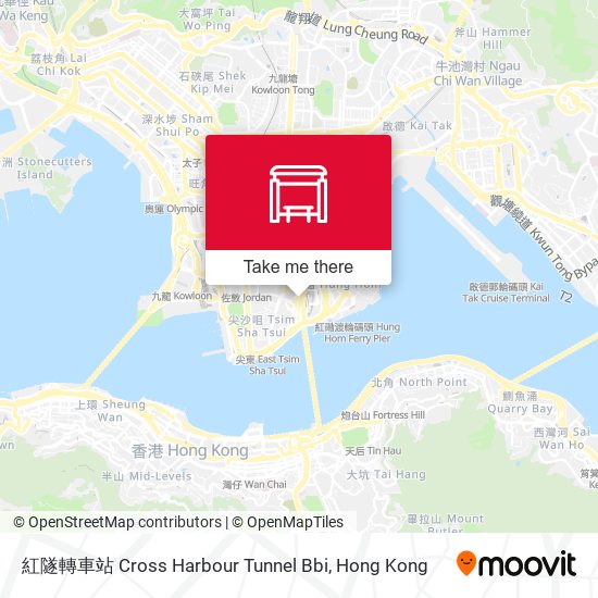 紅隧轉車站 Cross Harbour Tunnel Bbi地圖