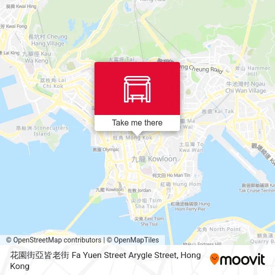 花園街亞皆老街 Fa Yuen Street Arygle Street地圖