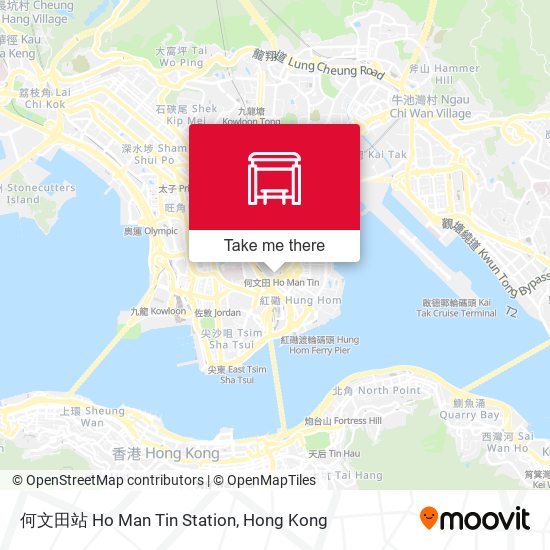 何文田站 Ho Man Tin Station map