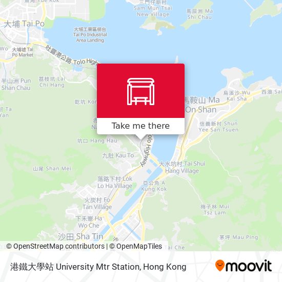 港鐵大學站 University Mtr Station map