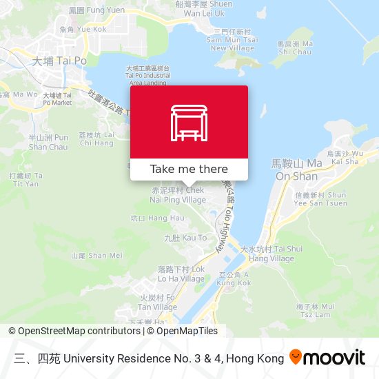 三、四苑 University Residence No. 3 & 4 map