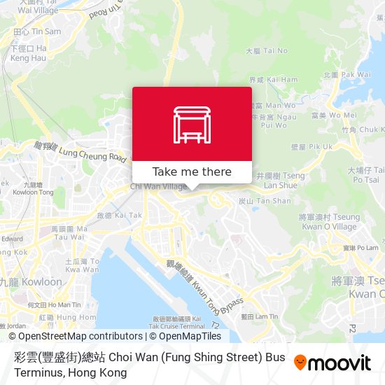 彩雲(豐盛街)總站 Choi Wan (Fung Shing Street) Bus Terminus map