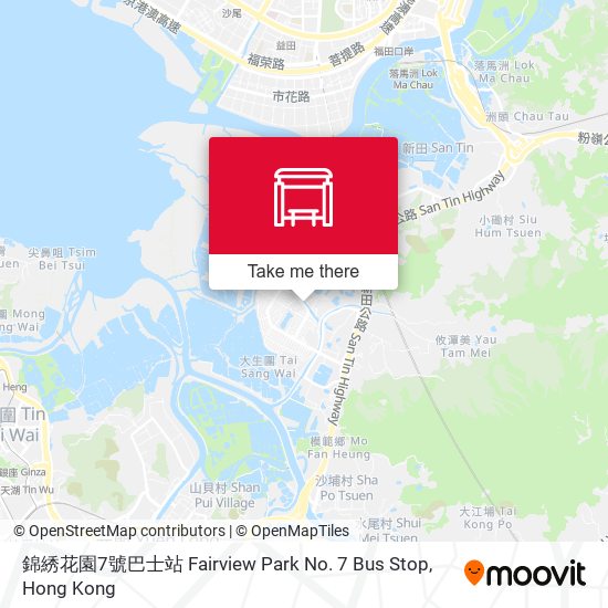 錦綉花園7號巴士站 Fairview Park No. 7 Bus Stop map