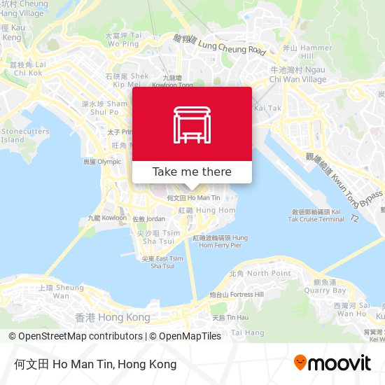 何文田 Ho Man Tin map