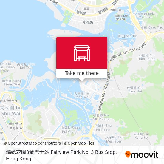 錦綉花園3號巴士站 Fairview Park No. 3 Bus Stop map