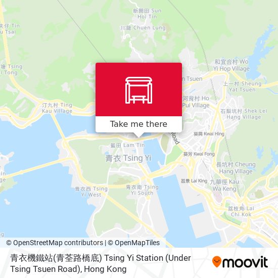 青衣機鐵站(青荃路橋底) Tsing Yi Station (Under Tsing Tsuen Road) map