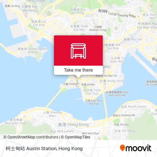 柯士甸站 Austin Station map