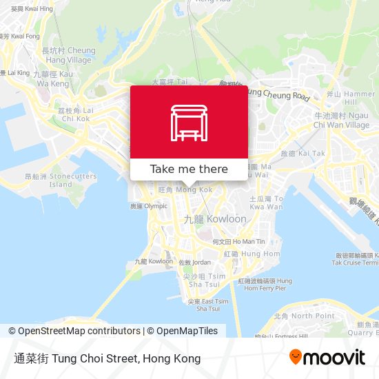 通菜街 Tung Choi Street map