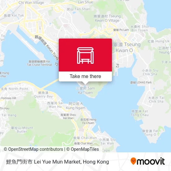 鯉魚門街市 Lei Yue Mun Market map