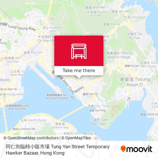 同仁街臨時小販市場 Tung Yan Street Temporary Hawker Bazaar map