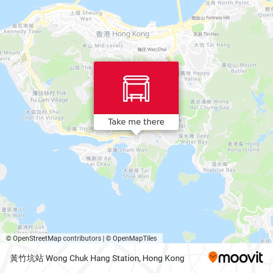 黃竹坑站 Wong Chuk Hang Station map