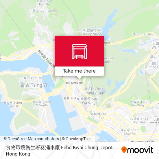 食物環境衛生署葵涌車廠 Fehd Kwai Chung Depot地圖