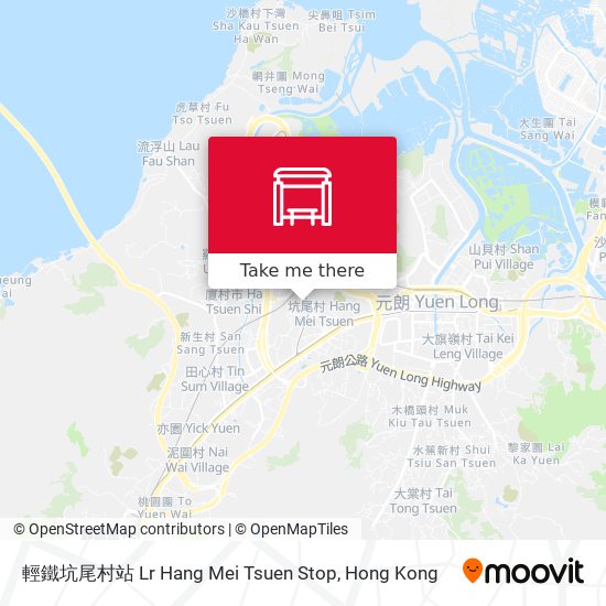輕鐵坑尾村站 Lr Hang Mei Tsuen Stop map