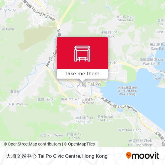 大埔文娛中心 Tai Po Civic Centre map