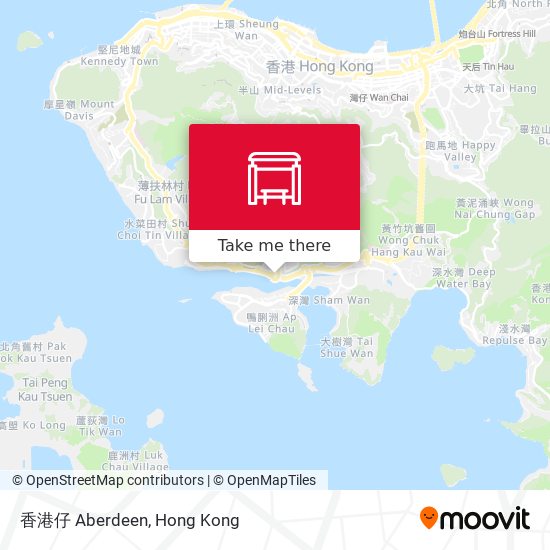香港仔 Aberdeen map