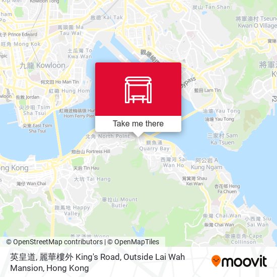 英皇道, 麗華樓外 King's Road, Outside Lai Wah Mansion map