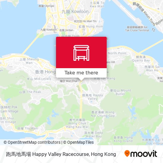 跑馬地馬場 Happy Valley Racecourse map