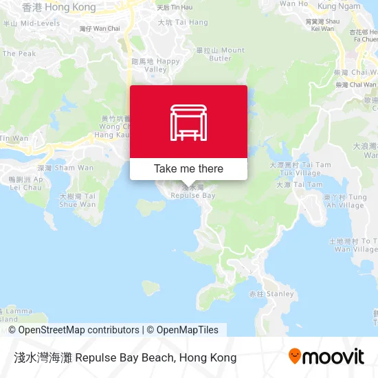 淺水灣海灘 Repulse Bay Beach map