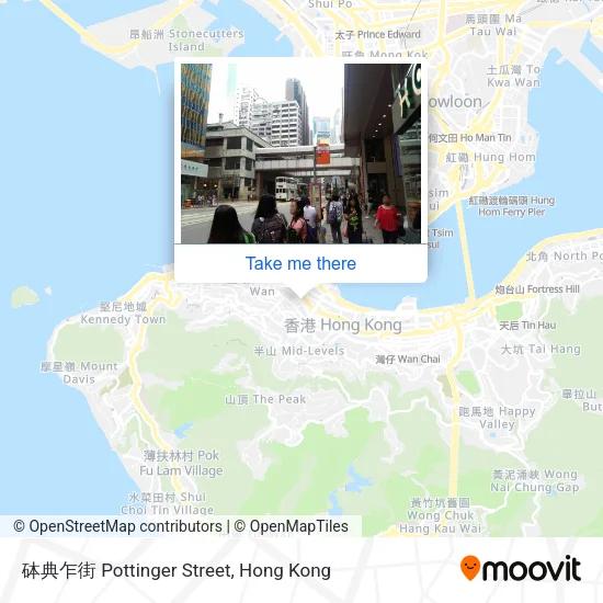 砵典乍街 Pottinger Street地圖