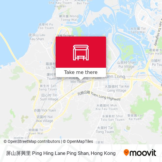 屏山屏興里 Ping Hing Lane Ping Shan map